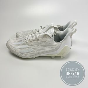 Adidas ADIZERO 12.0 Football Cleats Triple White Iridescent GX5413 Size 13